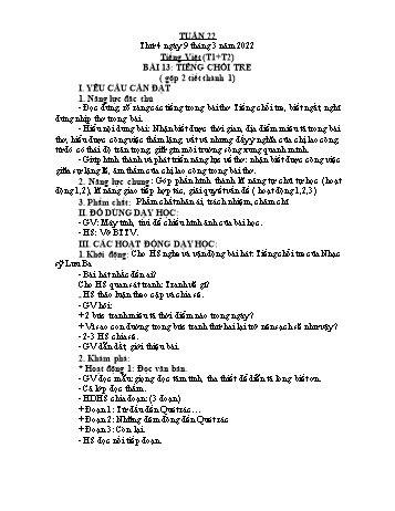 Kế hoạch bài dạy Lớp 2 - Tuần 22 - Năm học 2021-2022 - Đặng Thị Cẩm Thành