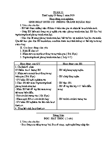 Kế hoạch bài dạy Lớp 2 - Tuần 22 - Năm học 2023-2024 - Đặng Thị Cẩm Thành