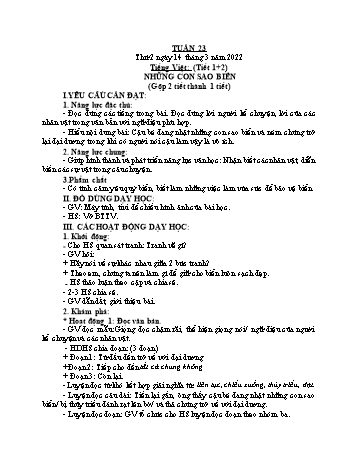 Kế hoạch bài dạy Lớp 2 - Tuần 23 - Năm học 2021-2022 - Đặng Thị Cẩm Thành