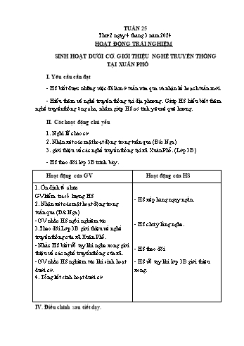 Kế hoạch bài dạy Lớp 2 - Tuần 25 - Năm học 2023-2024 - Cao Thị Hồng Hạnh