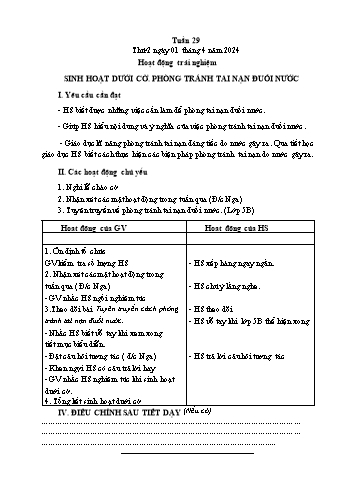 Kế hoạch bài dạy Lớp 2 - Tuần 29 - Năm học 2023-2024 - Cao Thị Hồng Hạnh