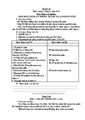 Kế hoạch bài dạy Lớp 2 - Tuần 29 - Năm học 2023-2024 - Đặng Thị Cẩm Thành