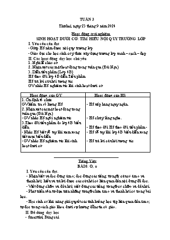 Kế hoạch bài dạy Lớp 2 - Tuần 3 - Năm học 2023-2024 - Cao Thị Hồng Hạnh
