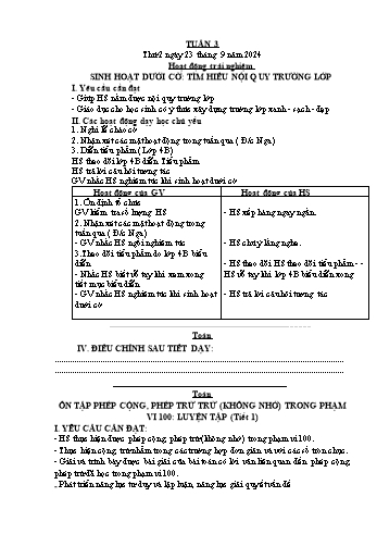 Kế hoạch bài dạy Lớp 2 - Tuần 3 - Năm học 2024-2025 - Đặng Thị Cẩm Thành