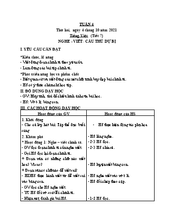 Kế hoạch bài dạy Lớp 2 - Tuần 4 - Năm học 2021-2022 - Cao Thị Hảo