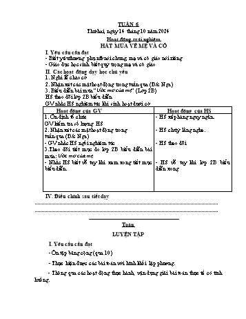 Kế hoạch bài dạy Lớp 2 - Tuần 6 - Năm học 2024-2025 - Hoàng Thị Giang