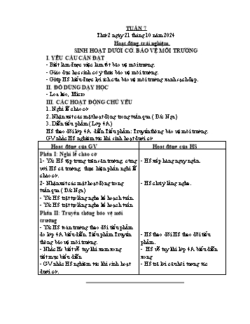 Kế hoạch bài dạy Lớp 2 - Tuần 7 - Năm học 2024-2025 - Đặng Thị Cẩm Thành