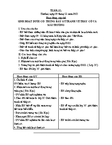 Kế hoạch bài dạy Lớp 3 - Tuần 12 - Năm học 2023-2024 - Lường Thị Nghĩa