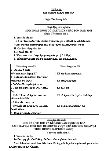 Kế hoạch bài dạy Lớp 3 - Tuần 18 - Năm học 2023-2024 - Lường Thị Nghĩa