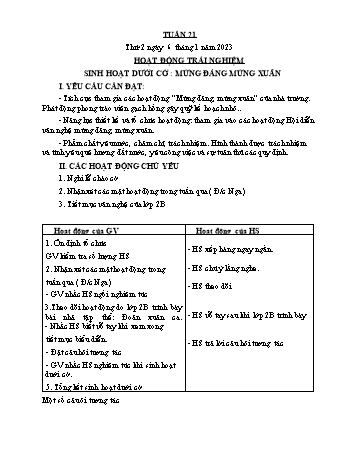 Kế hoạch bài dạy Lớp 3 - Tuần 21 - Năm học 2022-2023 - Đặng Thị Cẩm Thành