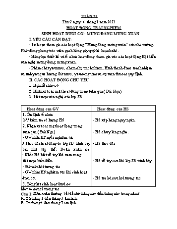 Kế hoạch bài dạy Lớp 3 - Tuần 21 - Năm học 2022-2023 - Lường Thị Nghĩa