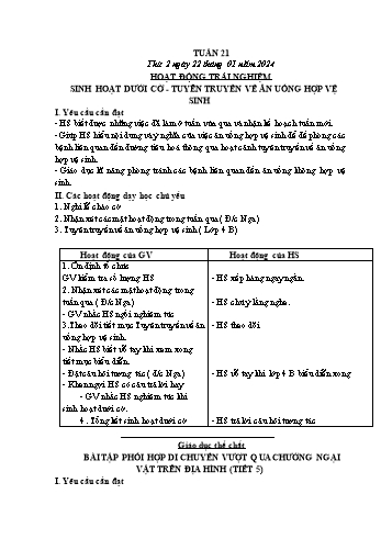 Kế hoạch bài dạy Lớp 3 - Tuần 21 - Năm học 2023-2024 - Cao Thị Hảo