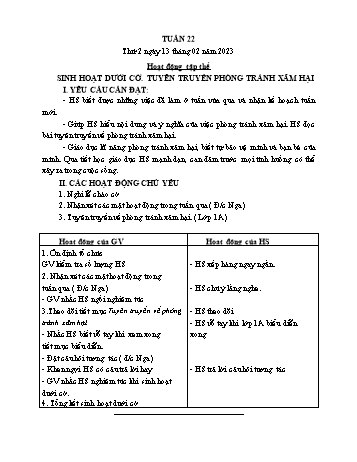 Kế hoạch bài dạy Lớp 3 - Tuần 22 - Năm học 2022-2023 - Đặng Thị Cẩm Thành