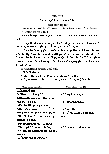 Kế hoạch bài dạy Lớp 3 - Tuần 23 - Năm học 2022-2023 - Đặng Thị Cẩm Thành