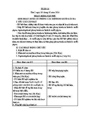 Kế hoạch bài dạy Lớp 3 - Tuần 23 - Năm học 2023-2024 - Cao Thị Hảo