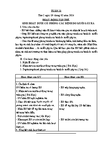 Kế hoạch bài dạy Lớp 3 - Tuần 23 - Năm học 2023-2024 - Lường Thị Nghĩa
