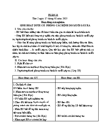 Kế hoạch bài dạy Lớp 3 - Tuần 23 - Năm học 2024-2025 - Cao Thị Hảo