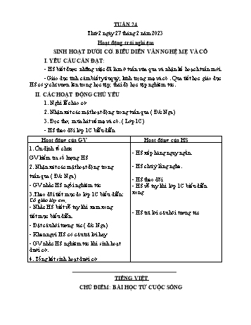 Kế hoạch bài dạy Lớp 3 - Tuần 24 - Năm học 2022-2023 - Đặng Thị Cẩm Thành
