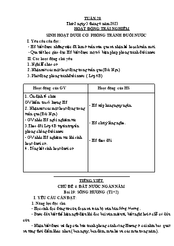 Kế hoạch bài dạy Lớp 3 - Tuần 29 - Năm học 2022-2023 - Đặng Thị Cẩm Thành