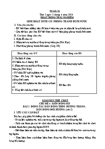 Kế hoạch bài dạy Lớp 3 - Tuần 29 - Năm học 2023-2024 - Cao Thị Hảo