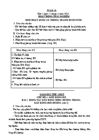 Kế hoạch bài dạy Lớp 3 - Tuần 29 - Năm học 2023-2024 - Lường Thị Nghĩa