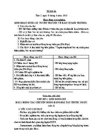Kế hoạch bài dạy Lớp 3 - Tuần 30 - Năm học 2023-2024 - Cao Thị Hảo