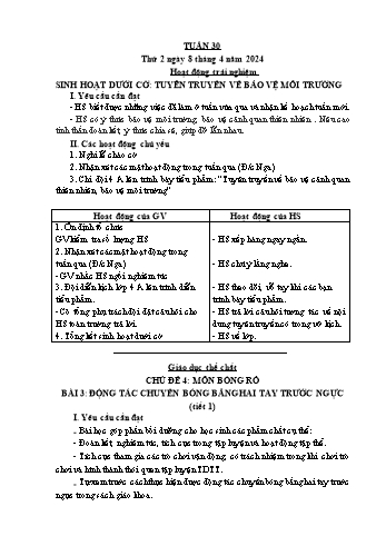 Kế hoạch bài dạy Lớp 3 - Tuần 30 - Năm học 2023-2024 - Lường Thị Nghĩa