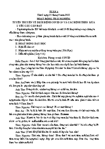 Kế hoạch bài dạy Lớp 3 - Tuần 4 - Năm học 2022-2023 - Lường Thị Nghĩa