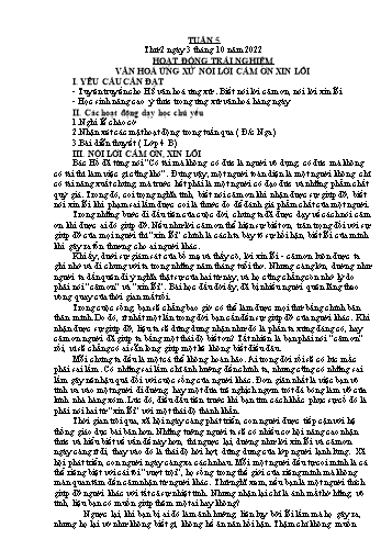 Kế hoạch bài dạy Lớp 3 - Tuần 5 - Năm học 2022-2023 - Đặng Thị Cẩm Thành
