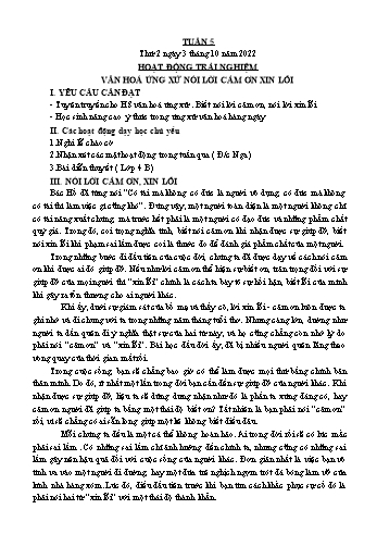 Kế hoạch bài dạy Lớp 3 - Tuần 5 - Năm học 2022-2023 - Lường Thị Nghĩa