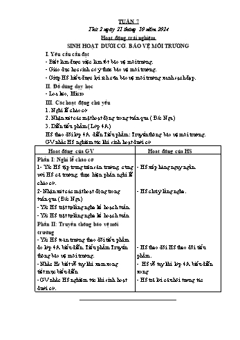 Kế hoạch bài dạy Lớp 3 - Tuần 7 - Năm học 2024-2025 - Cao Thị Hảo