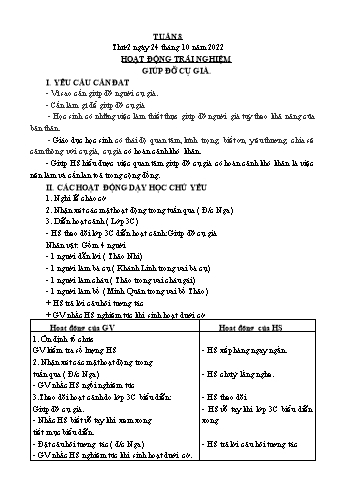 Kế hoạch bài dạy Lớp 3 - Tuần 8 - Năm học 2022-2023 - Lường Thị Nghĩa