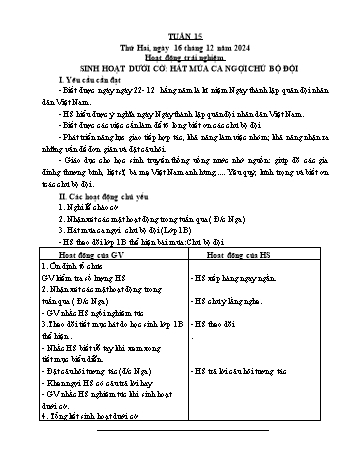 Kế hoạch bài dạy Lớp 4 - Tuần 15 - Năm học 2024-2025 - Lường Thị Nghĩa