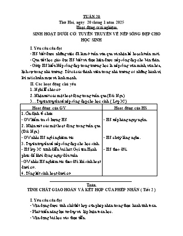 Kế hoạch bài dạy Lớp 4 - Tuần 20 - Năm học 2024-2025 - Lường Thị Nghĩa