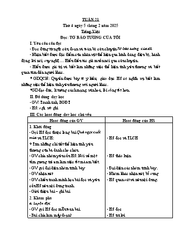 Kế hoạch bài dạy Lớp 4 - Tuần 21 - Năm học 2024-2025 - Lường Thị Nghĩa
