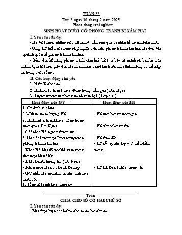 Kế hoạch bài dạy Lớp 4 - Tuần 22 - Năm học 2024-2025 - Lường Thị Nghĩa
