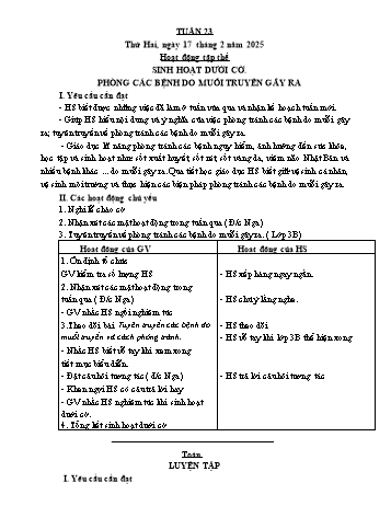Kế hoạch bài dạy Lớp 4 - Tuần 23 - Năm học 2024-2025 - Lường Thị Nghĩa