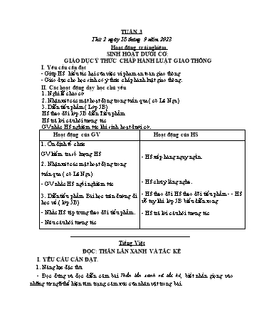 Kế hoạch bài dạy Lớp 4 - Tuần 3 - Năm học 2023-2024 - Lê Thị Thu Hằng