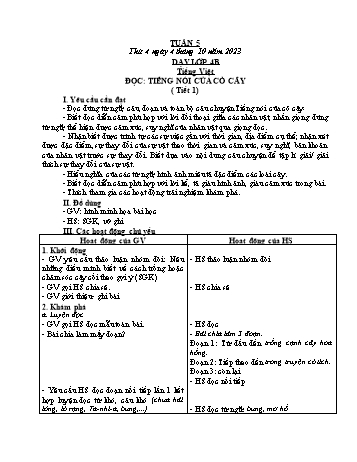 Kế hoạch bài dạy Lớp 4 - Tuần 5 - Năm học 2023-2024 - Lê Thị Thu Hằng