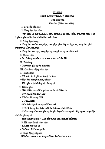 Kế hoạch bài dạy Lớp 4 - Tuần 6 - Năm học 2021-2022 - Phạm Thị Thanh Châu