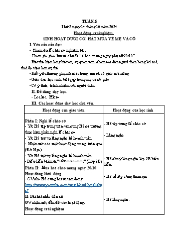 Kế hoạch bài dạy Lớp 4 - Tuần 6 - Năm học 2024-2025 - Lường Thị Nghĩa