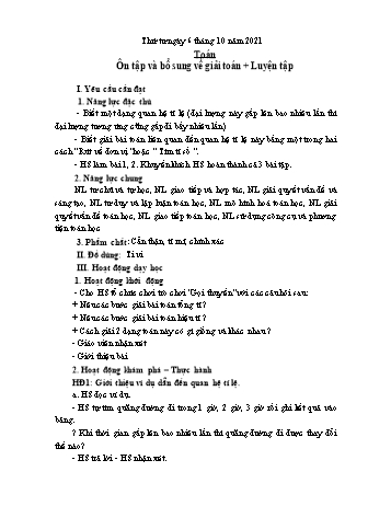 Kế hoạch bài dạy Lớp 5 - Tuần 4 - Năm học 2021-2022 - Phạm Thị Thanh Châu