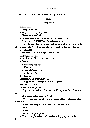 Kế hoạch bài dạy Toán, Tiếng Việt Lớp 2 - Tuần 24 - Năm học 2020-2021 - Phạm Thị Thanh Châu