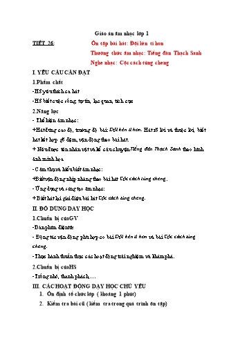 Giáo án Âm nhạc Khối Tiểu học - Tuần 26
