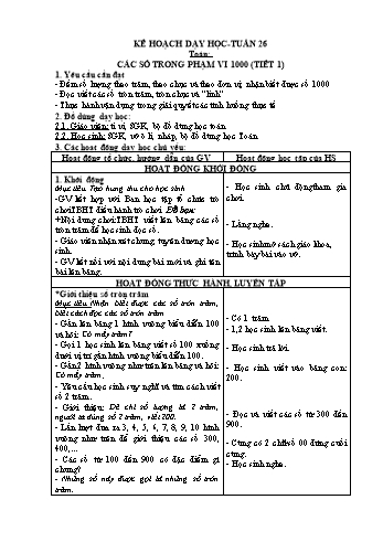 Giáo án các môn Khối 2 - Tuần 26