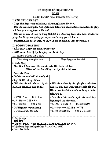 Giáo án các môn Khối 3 - Tuần 29