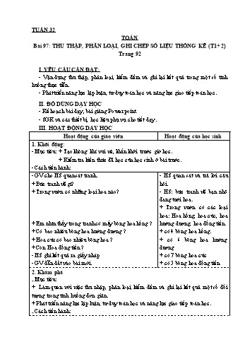Giáo án các môn Khối 3 - Tuần 32