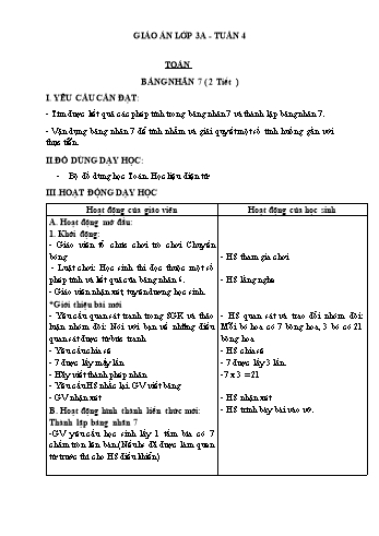 Giáo án các môn Khối 3 - Tuần 4