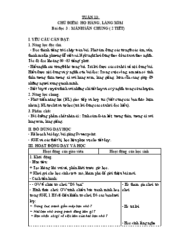 Giáo án các môn Khối 4 - Tuần 13