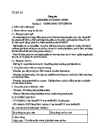 Giáo án các môn Khối 4 - Tuần 30
